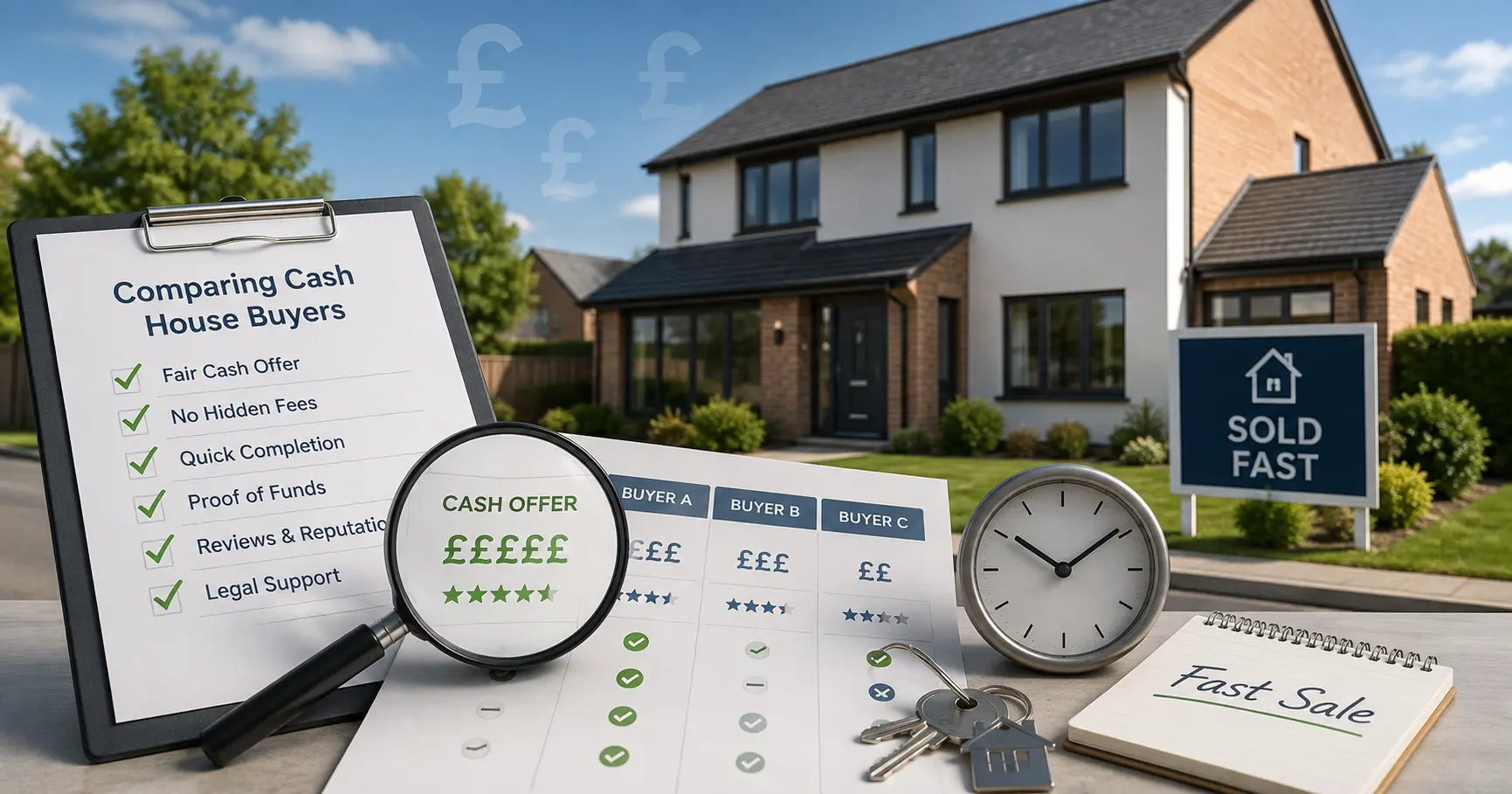 Comparison guide to the best cash house buyers in the UK for 2026
